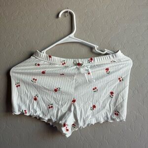 Floral Print White Sleep Shorts